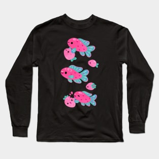 Strawberry peacock cichlid Long Sleeve T-Shirt